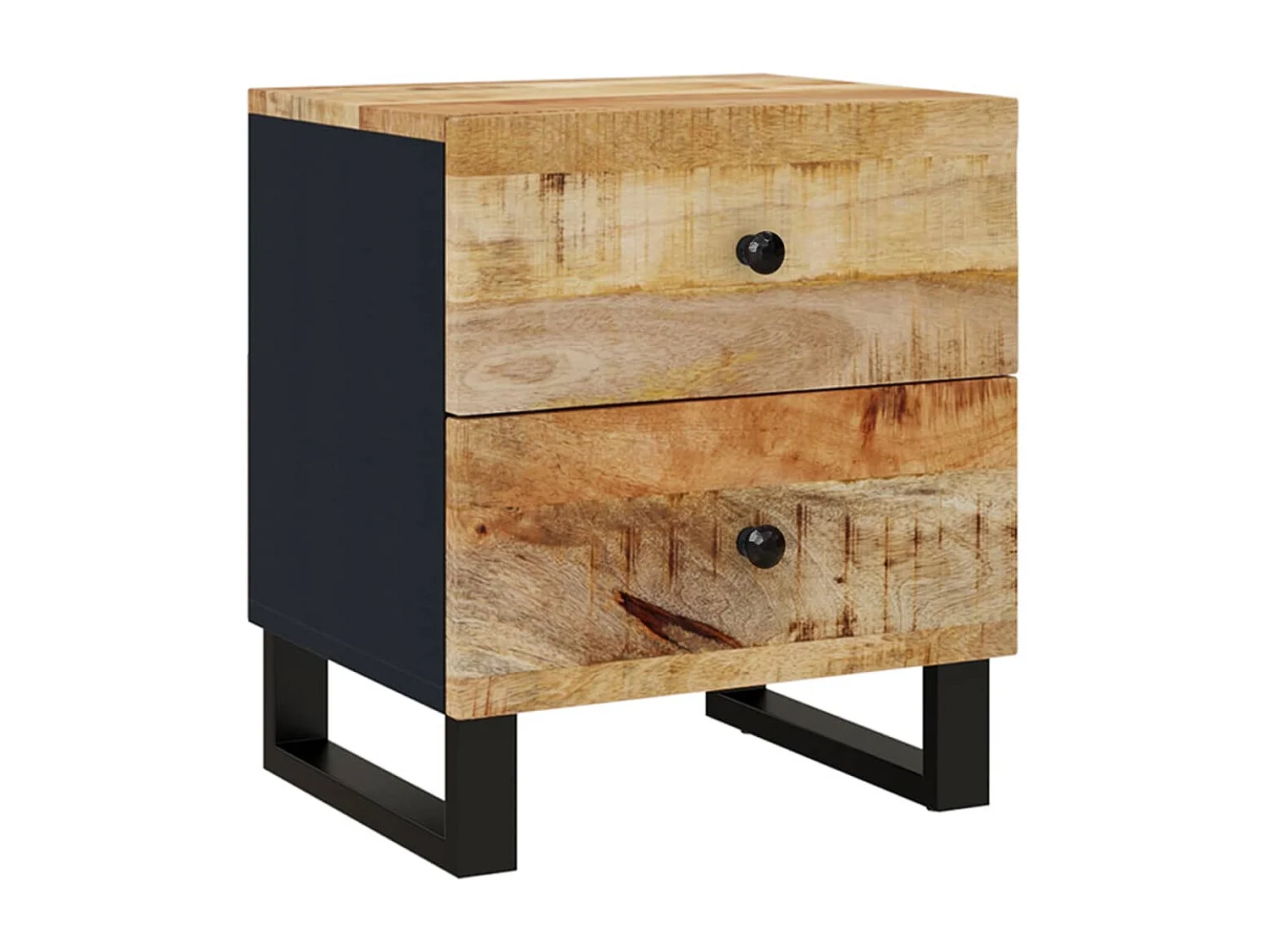 Posio  Tables de chevet 2 pcs 40x33x46 cm Bois de manguier solide