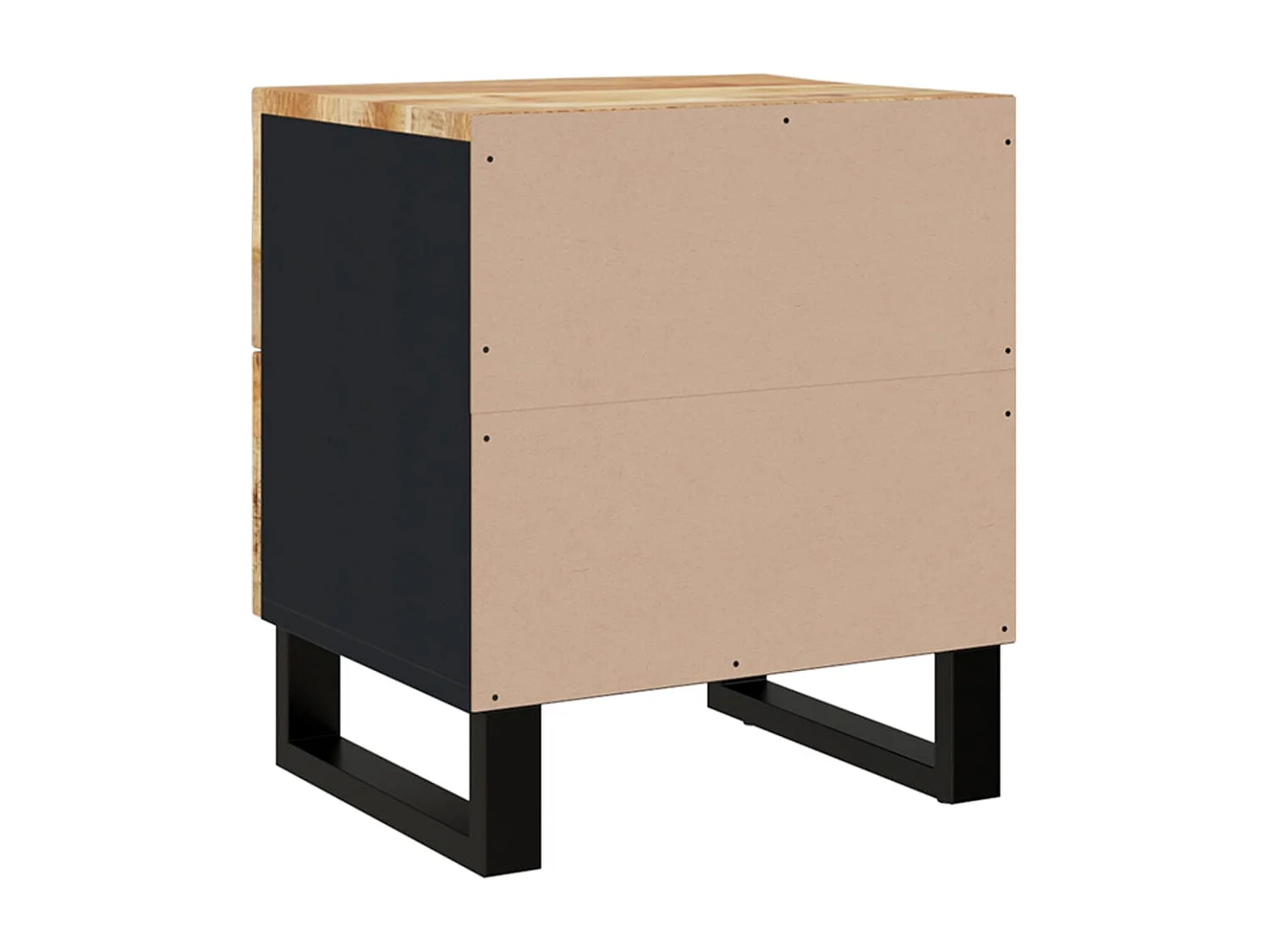 Posio  Mesitas de noche 2 uds madera maciza de mango 40x33x46 cm