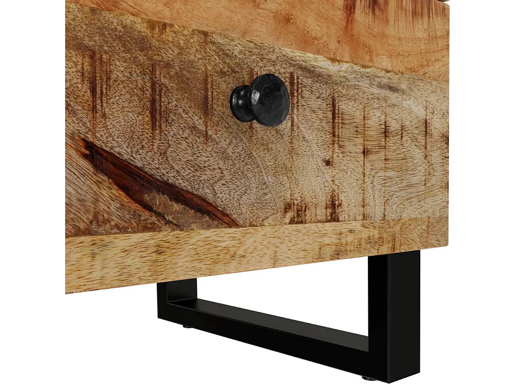 Posio  Comodini 2pz 40x33x46 cm in Legno Massello di Mango