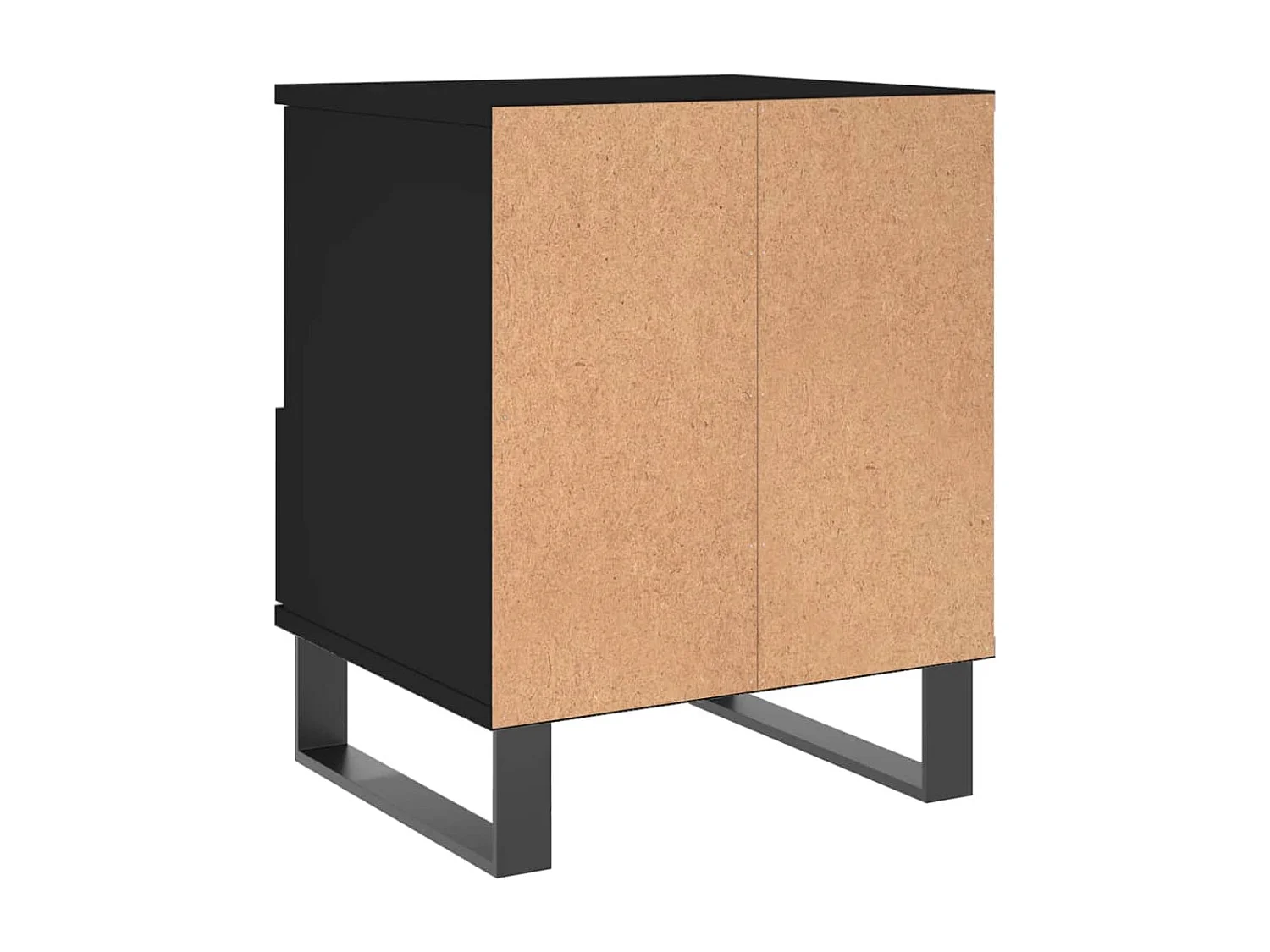 Pau  Tables de chevet 2 pcs noir 40x35x50 cm bois d’ingénierie