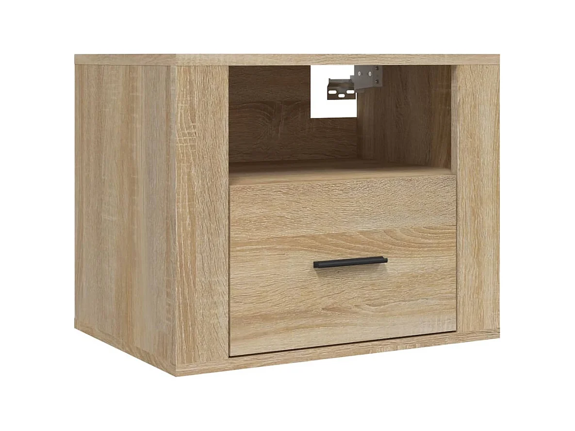 Pyren  Nachtkastje wandgemonteerd 50x36x40 cm sonoma eikenkleurig