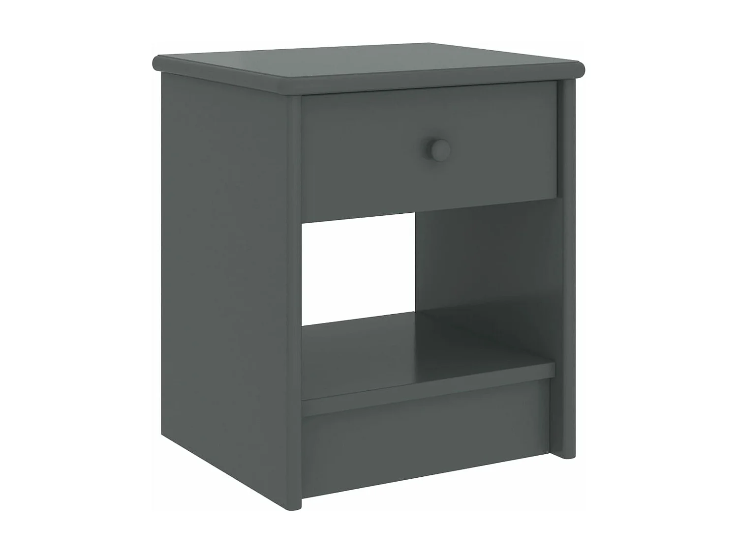 Jeliana  Table de chevet Gris foncé 35x30x40 cm Bois de pin massif