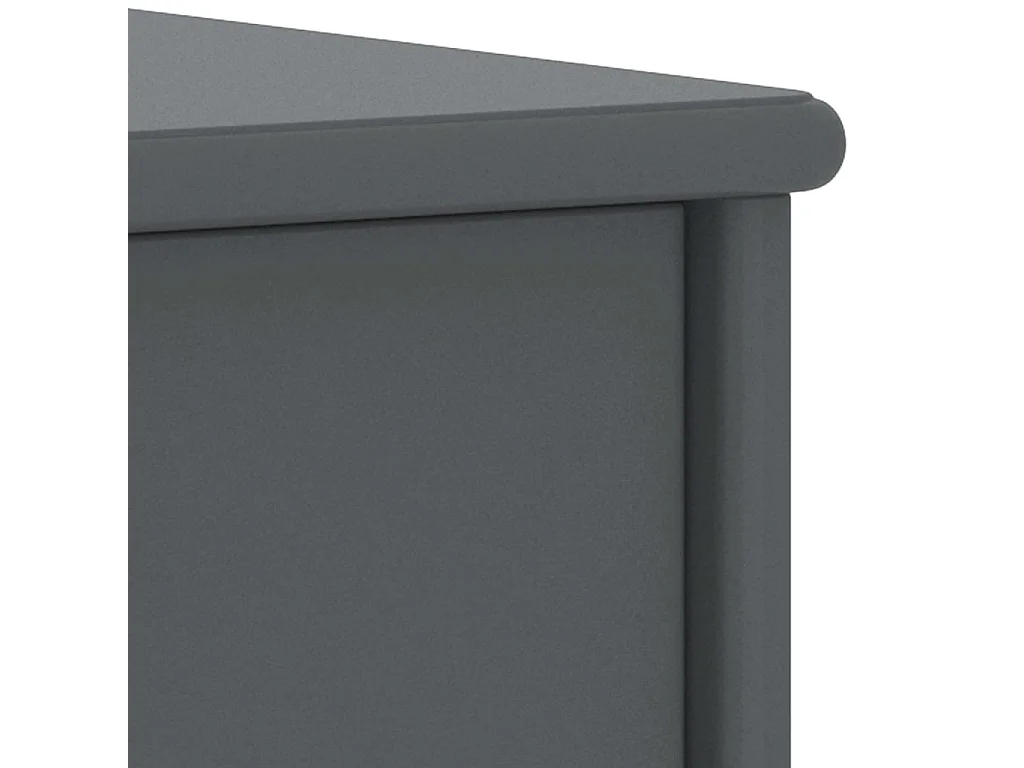 Jeliana  Table de chevet Gris foncé 35x30x40 cm Bois de pin massif