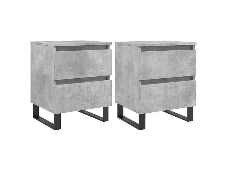 Westfield  Tables de chevet 2 pcs gris béton 40x35x50 cm bois d’ingénierie