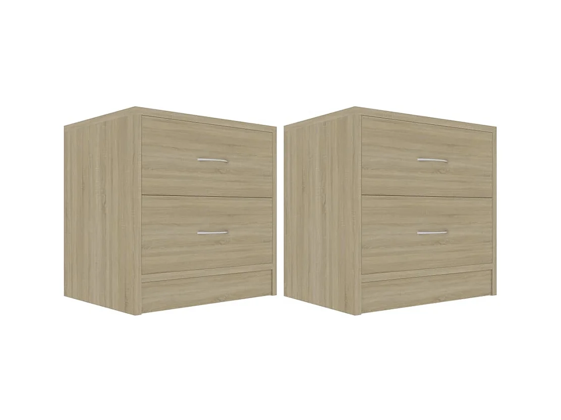 Wytse  Tables de chevet 2pcs Chêne sonoma 40x30x40cm Bois d'ingénierie