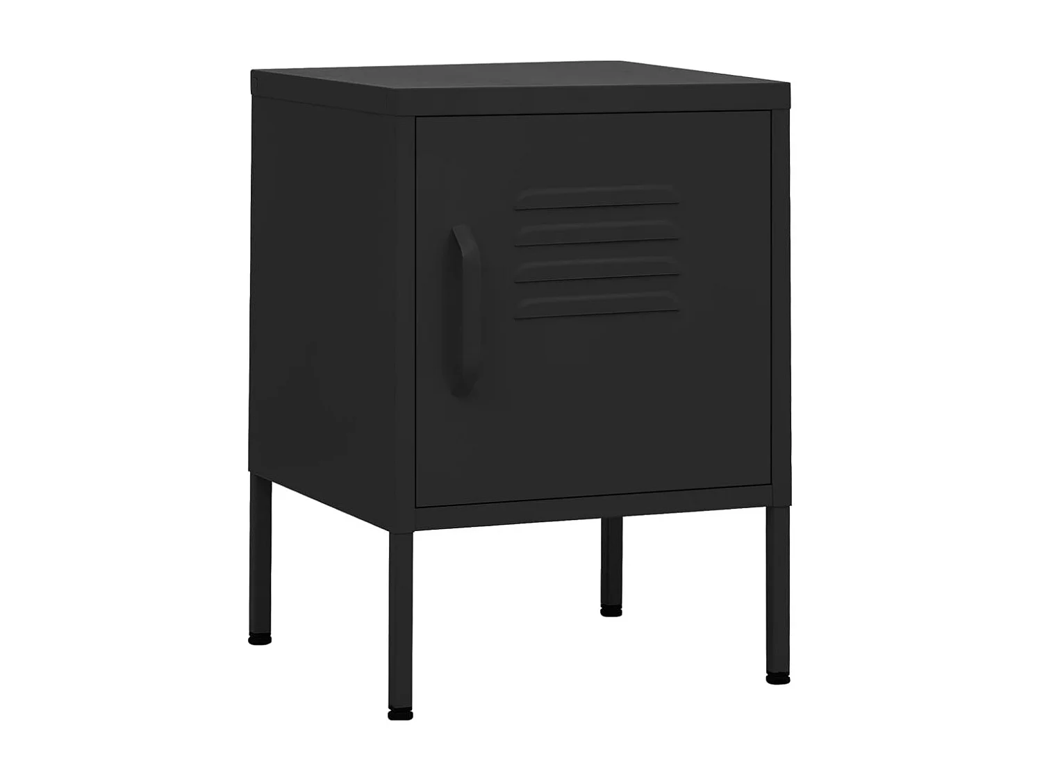 Lakeland  Table de chevet Noir 35x35x51 cm Acier