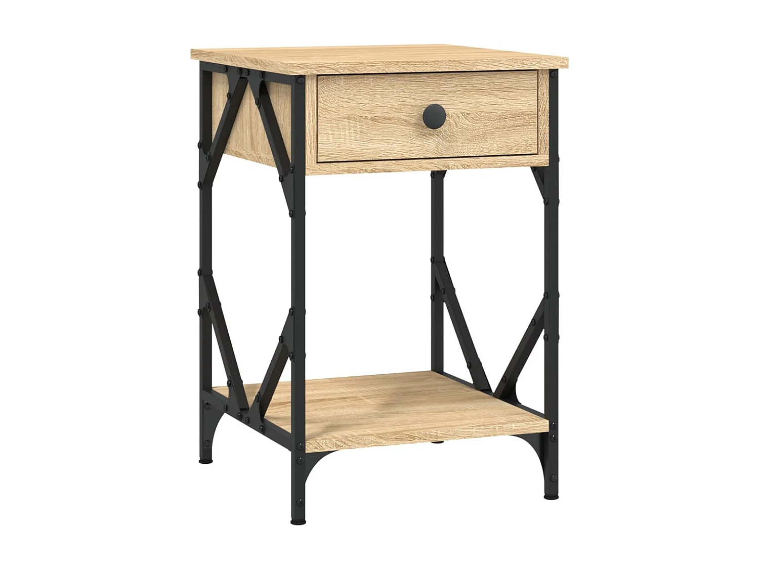 Elaya  Table de chevet chêne sonoma 40x42x60 cm bois d'ingénierie