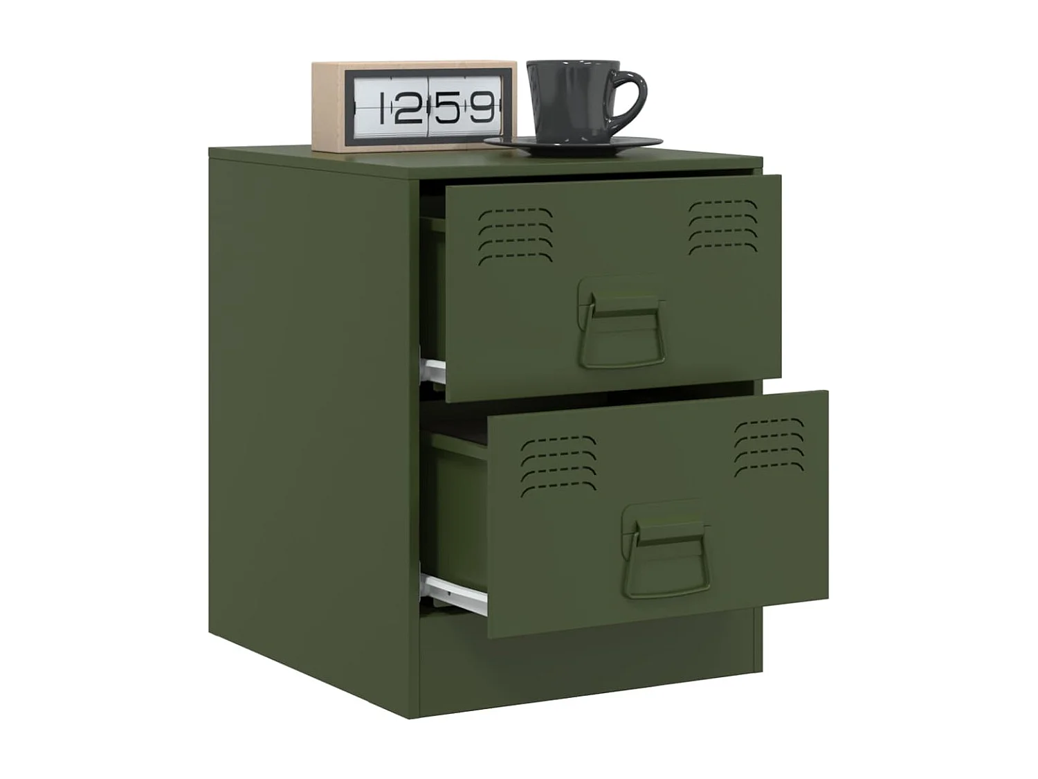 Groton  Comodino Verde34,5x39x44 cm in Acciaio