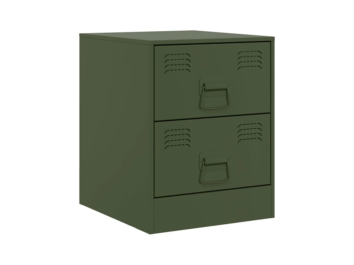 Groton  Table de chevet vert 34,5x39x44 cm acier