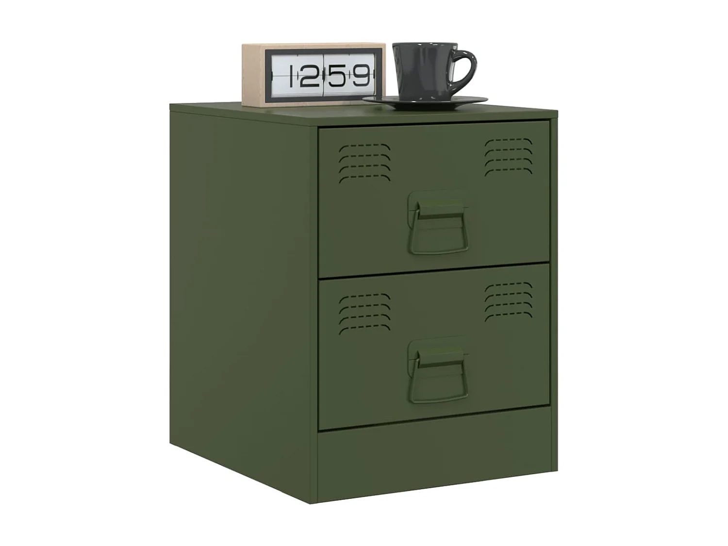 Groton  Comodino Verde34,5x39x44 cm in Acciaio