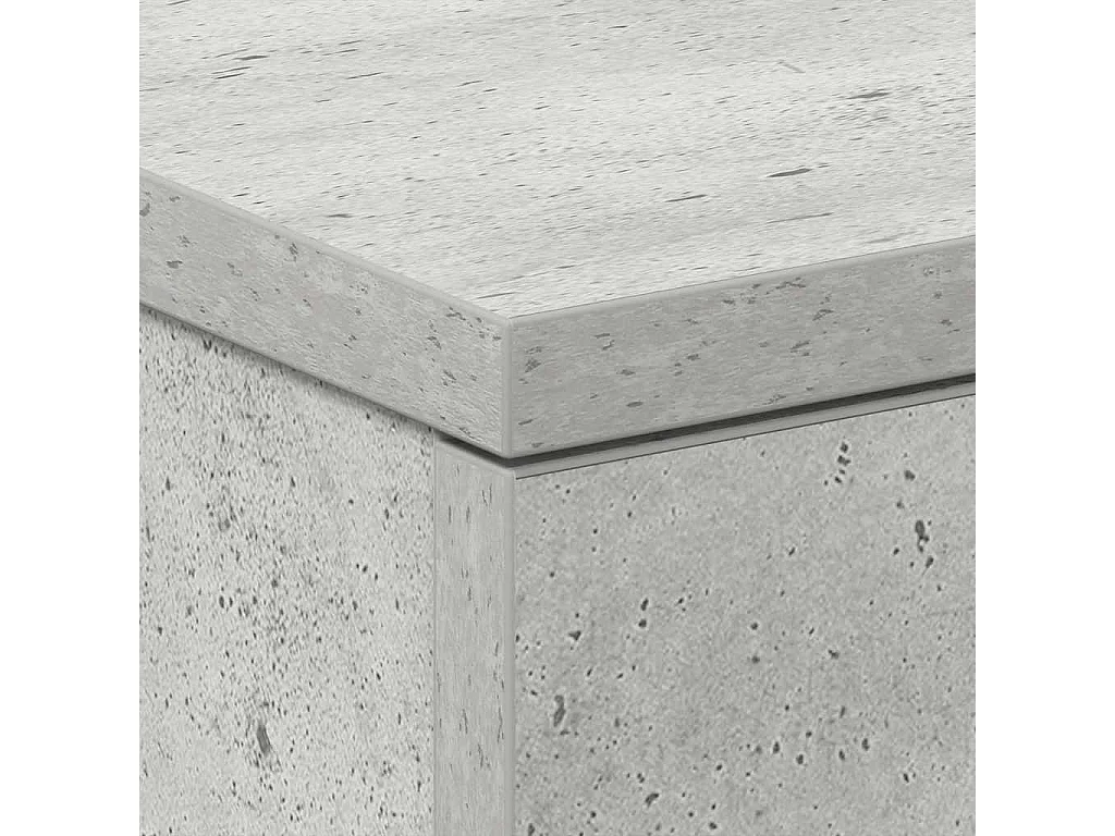 Drumraney  Tables de chevet 2 pcs Gris béton 38x35x56 cm Bois d'ingénierie