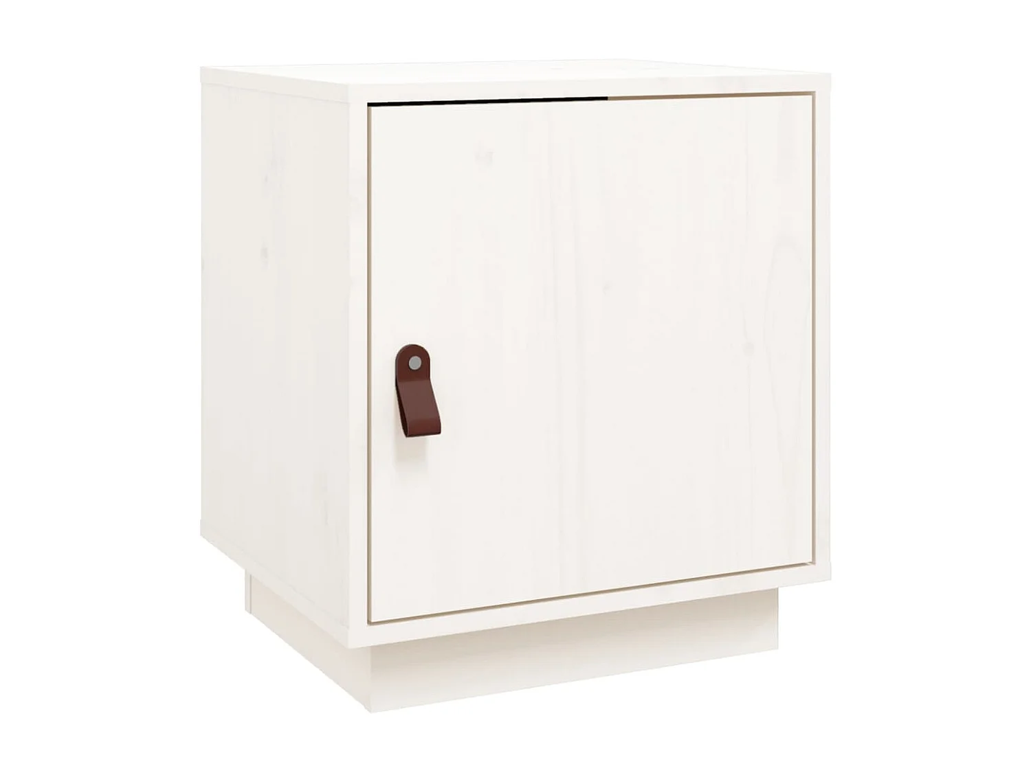 Clark Mills  Nachttisch Weiß 40x34x45 cm Massivholz Kiefer