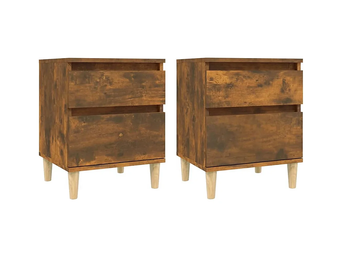 Montmorency  Nachtkastjes 2 st 40x35x50 cm gerookt eikenkleurig