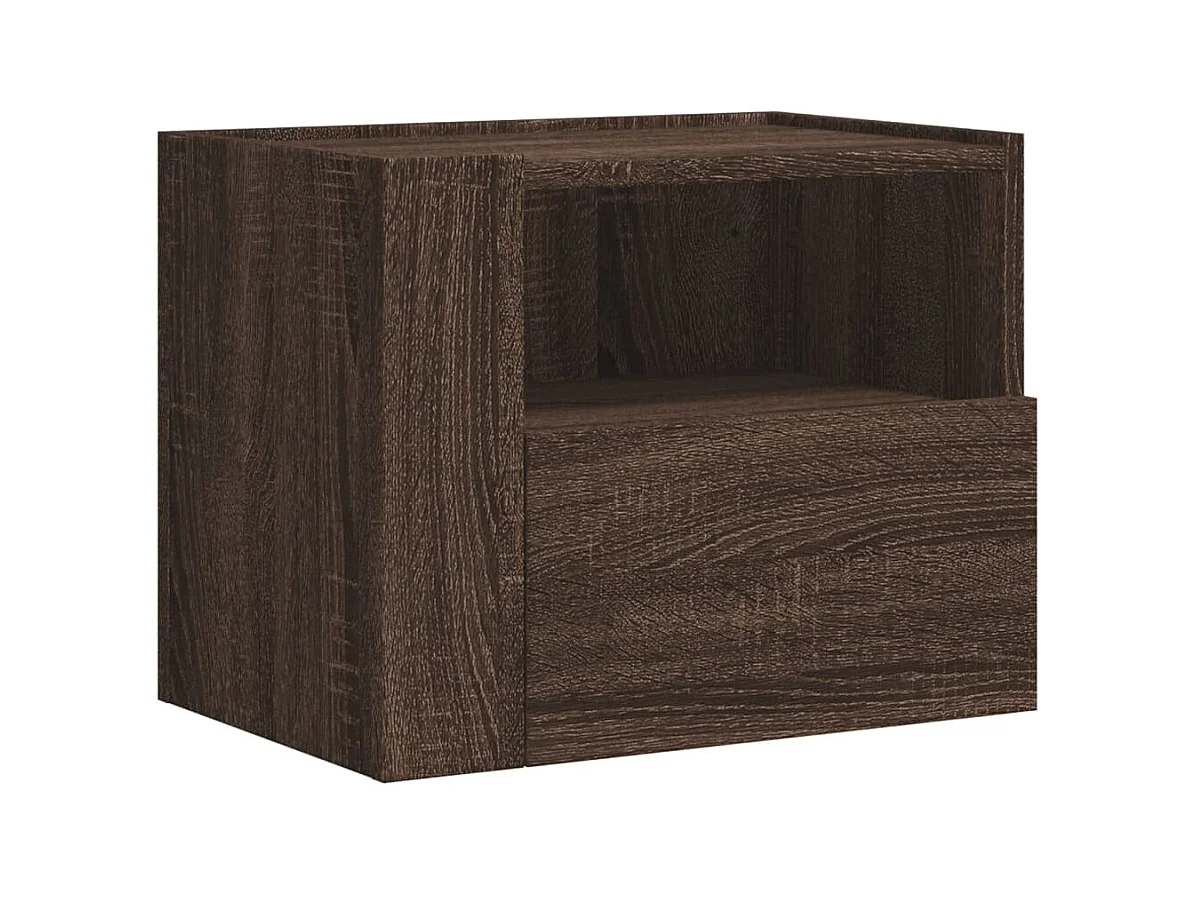 Sun City Center  Nachtkastje wandgemonteerd 45x30x35 cm bruin eikenkleurig