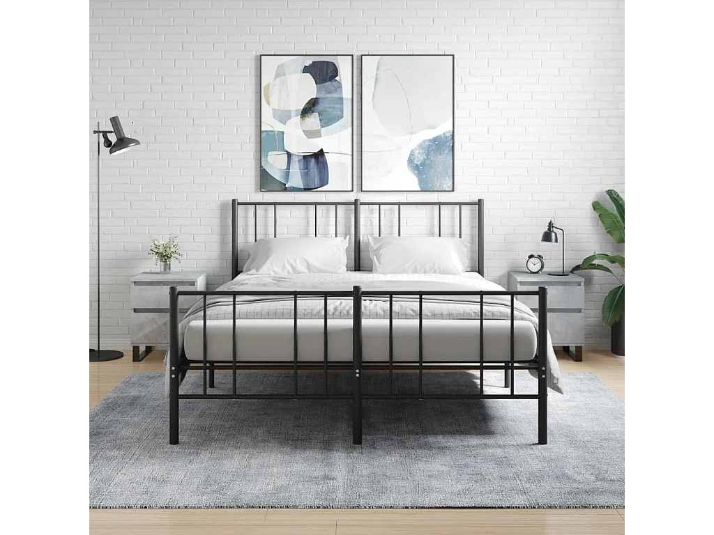 Rinald  Mesitas noche 2 uds madera ingeniería gris hormigón 40x35x50 cm