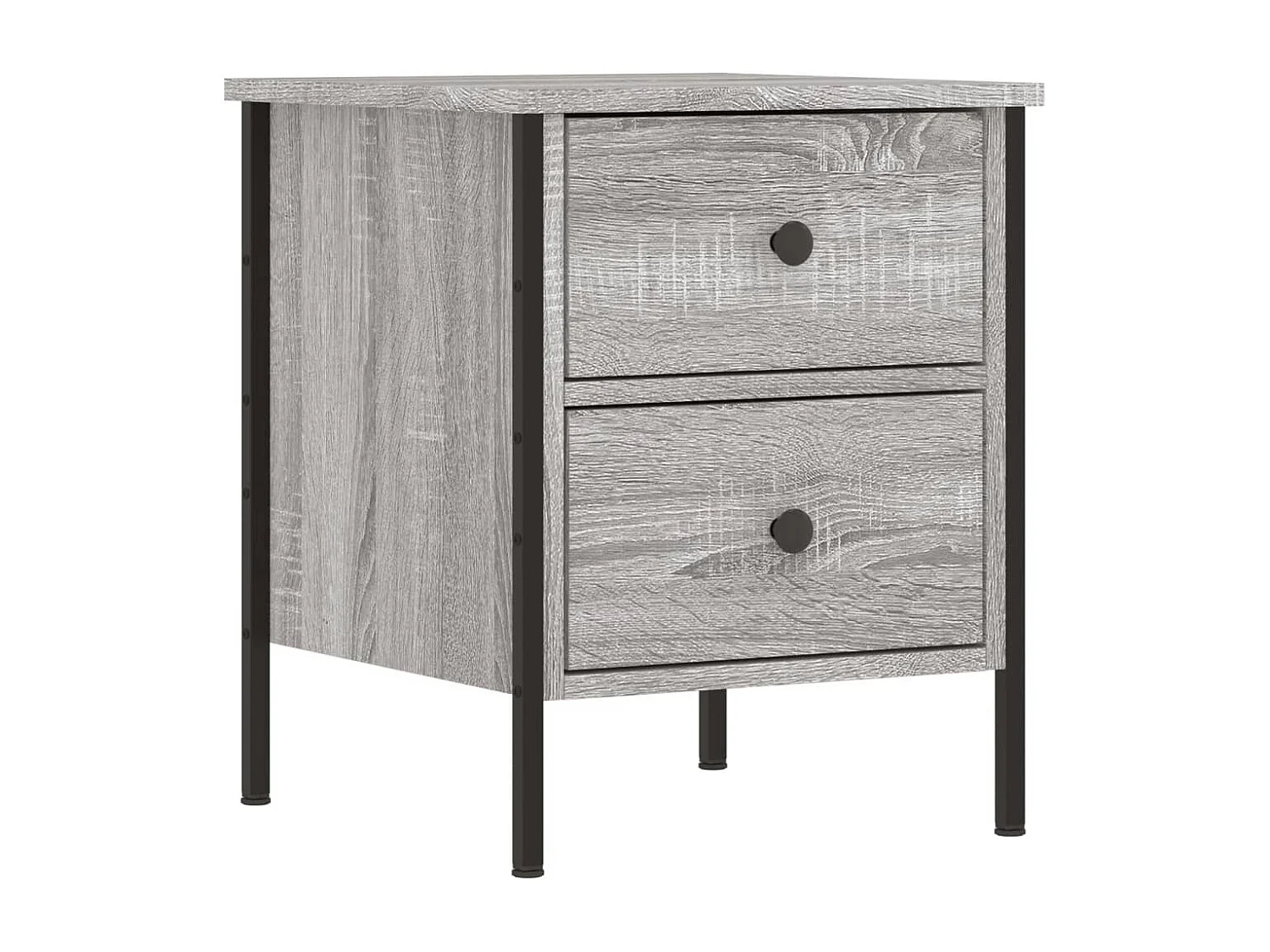 Elmhurst  Table de chevet sonoma gris 40x42x50 cm bois d'ingénierie