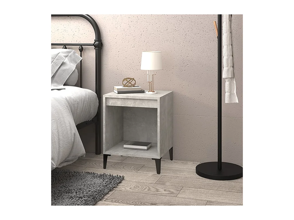 Hartford  Table de chevet Gris béton 40x35x50 cm