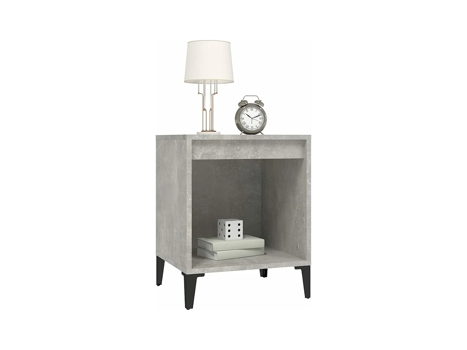 Hartford  Table de chevet Gris béton 40x35x50 cm