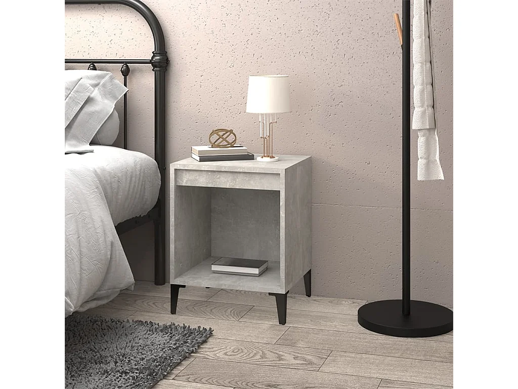Hartford  Nachttisch Betongrau 40x35x50 cm