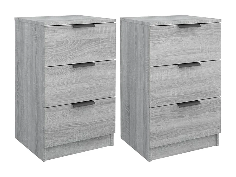 Tucson  Tables de chevet 2 pcs Sonoma gris 40x36x65 cm