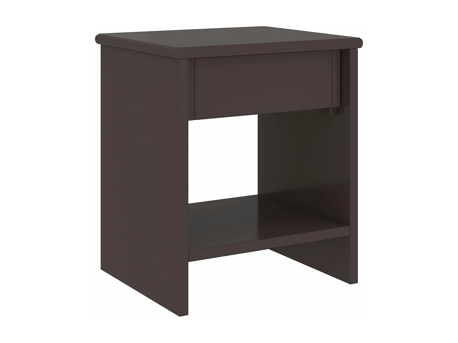 Jeliana  Mesitas de noche madera maciza de pino marrón oscuro 35x30x40cm