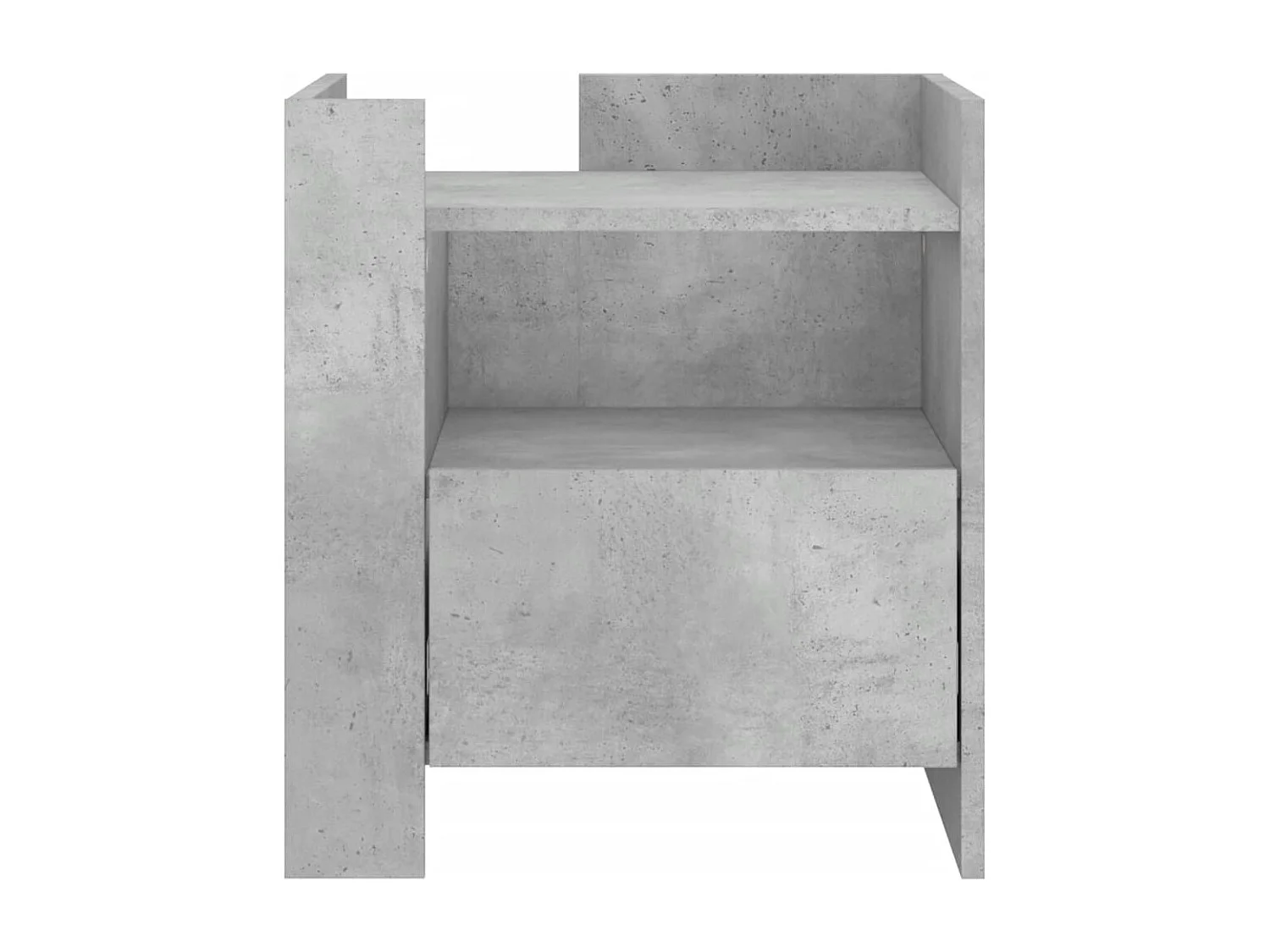 Chesnee  Table de chevet gris béton 45x50x50 cm bois d’ingénierie