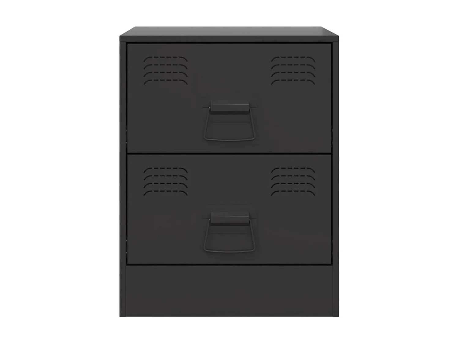 Groton  Table de chevet noir 34,5x39x44 cm acier