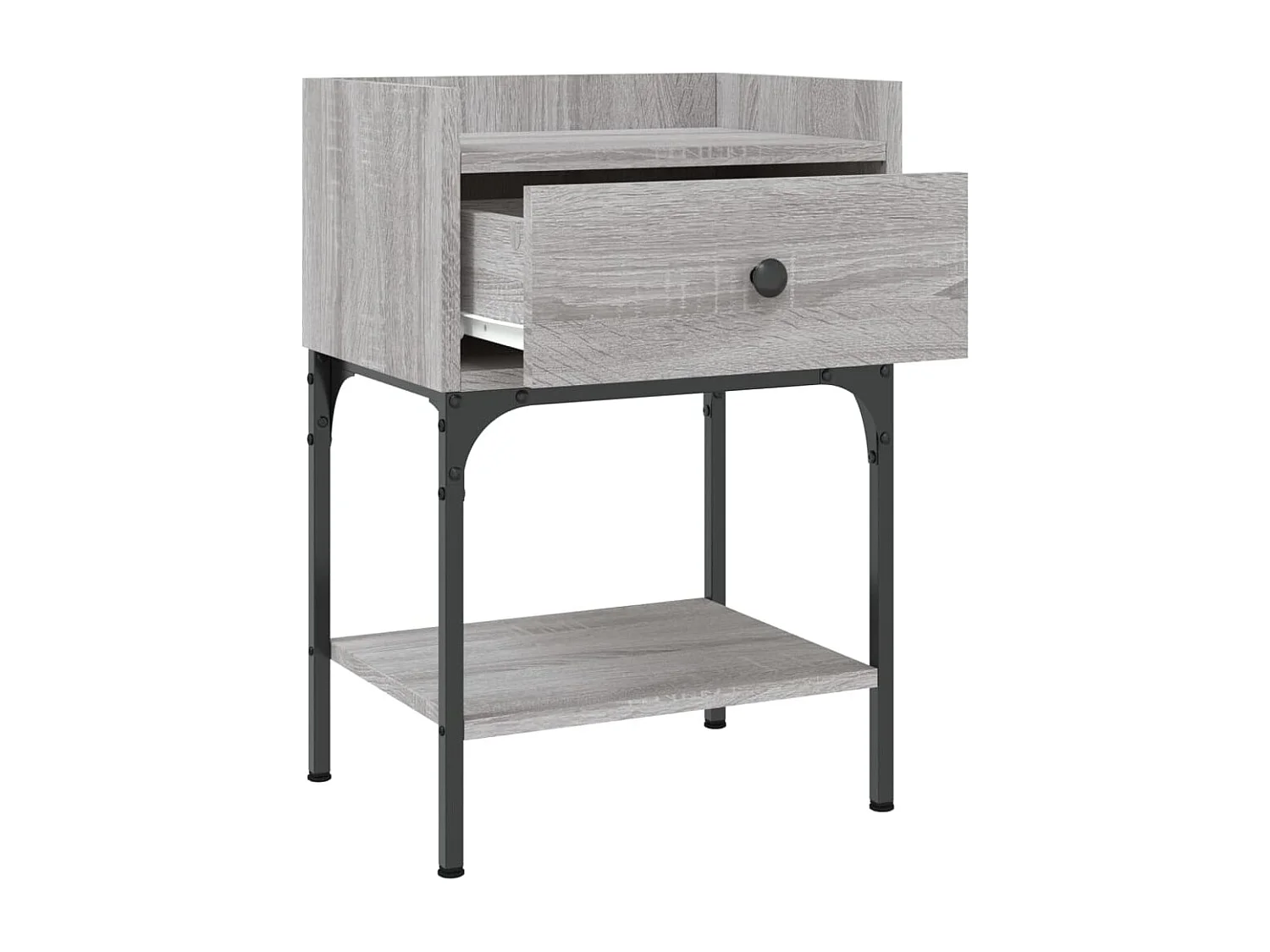 Charlie  Nachtkastjes 2 st 40,5x31x60 cm bewerkt hout grijs sonoma eiken