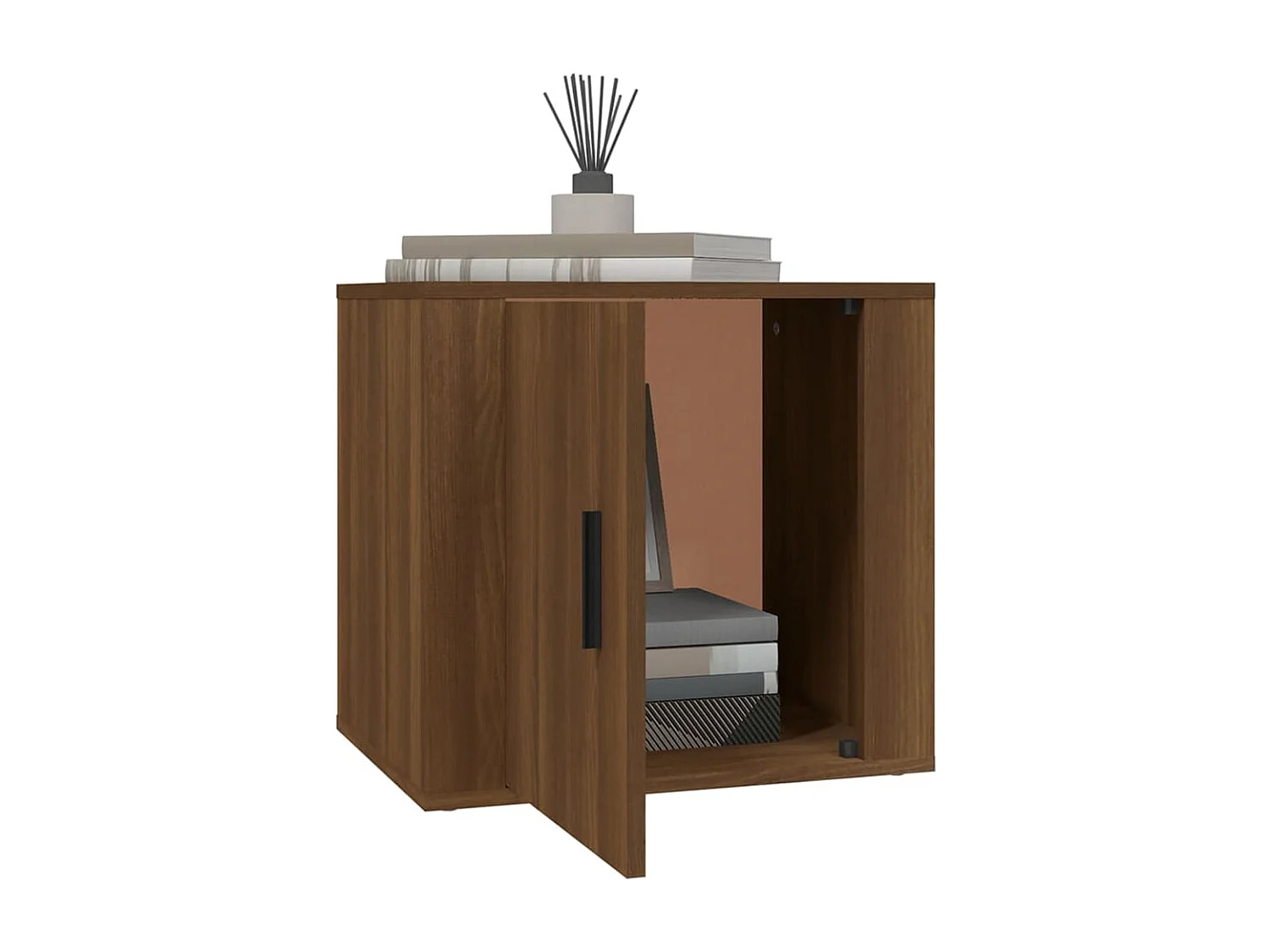 Quinty  Table de chevet Chêne marron 50x39x47 cm