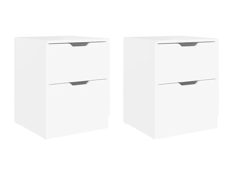 Jenae  Tables de chevet 2 pcs blanc 40x40x50 cm bois d’ingénierie