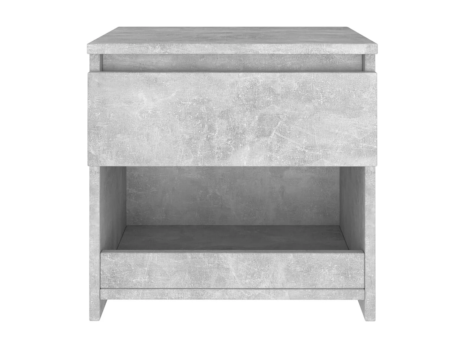 Elle  Table de chevet Gris béton 40x30x39 cm Aggloméré