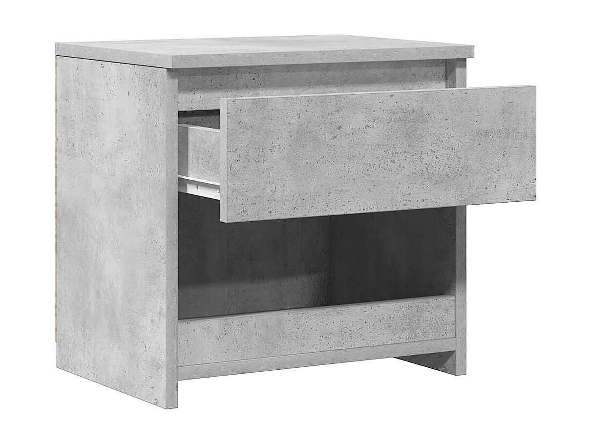 Elle  Table de chevet Gris béton 40x30x39 cm Aggloméré