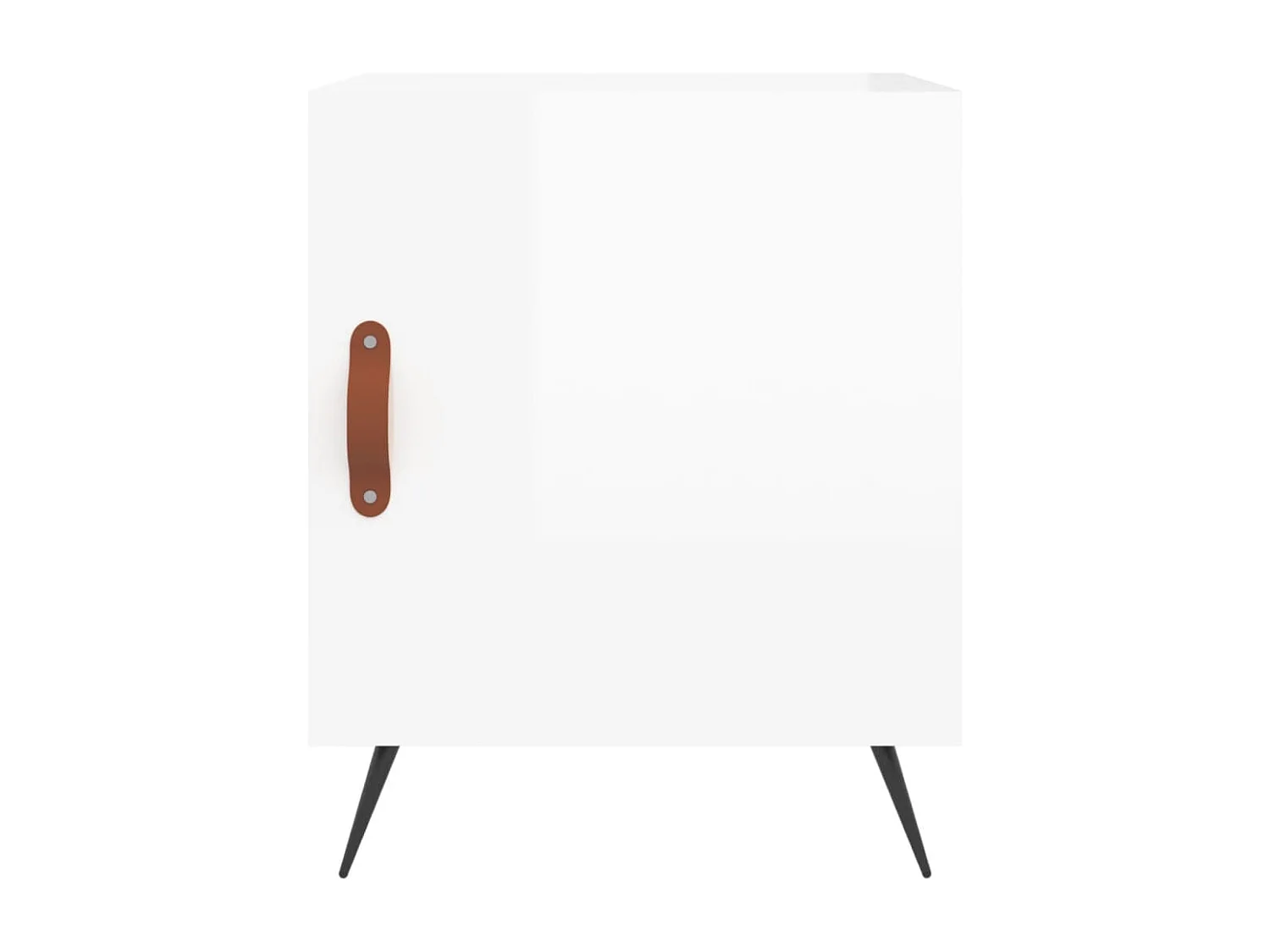 Aars  Tables de chevet 2 pcs blanc brillant 40x40x50 cm