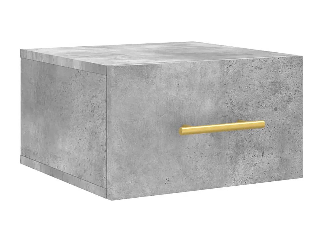 Nylo  Tables de chevet murales 2 pcs gris béton 35x35x20 cm
