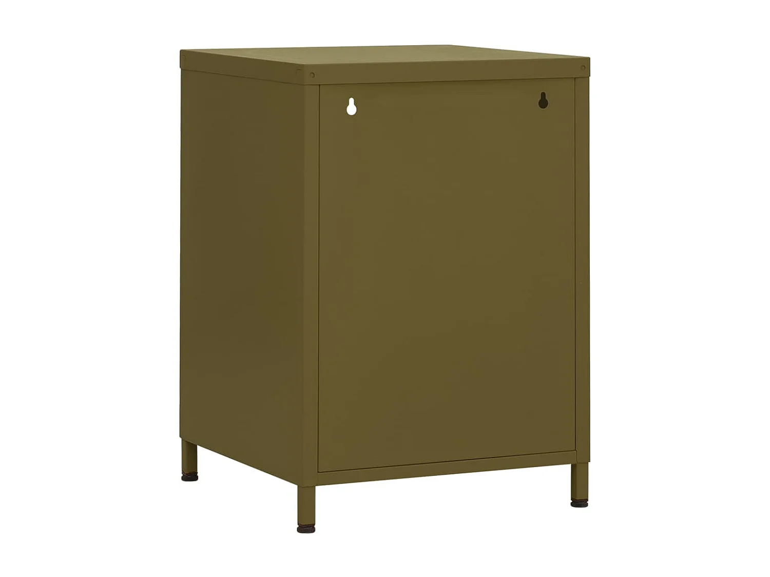 Sylora  Table de chevet Vert olive 35x35x51 cm Acier