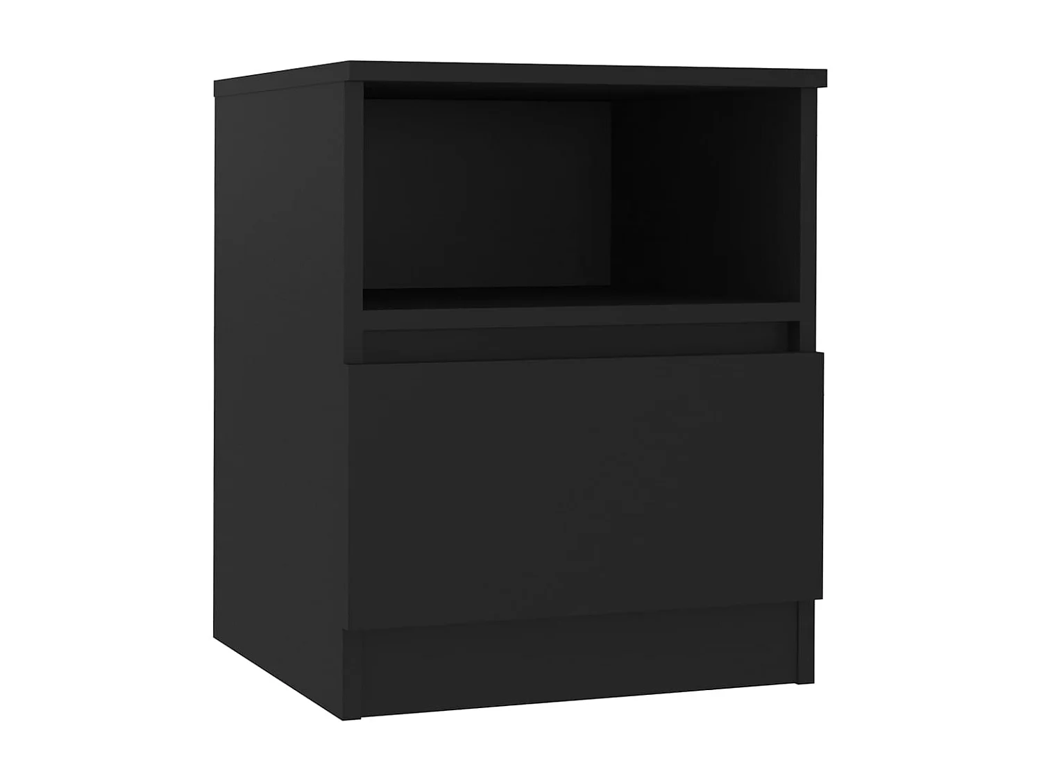 Wouter  Tables de chevet 2 pcs Noir 40x40x50 cm Aggloméré