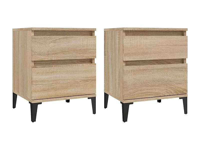 Ramløse  Comodini 2 pz Rovere Sonoma 40x35x50 cm