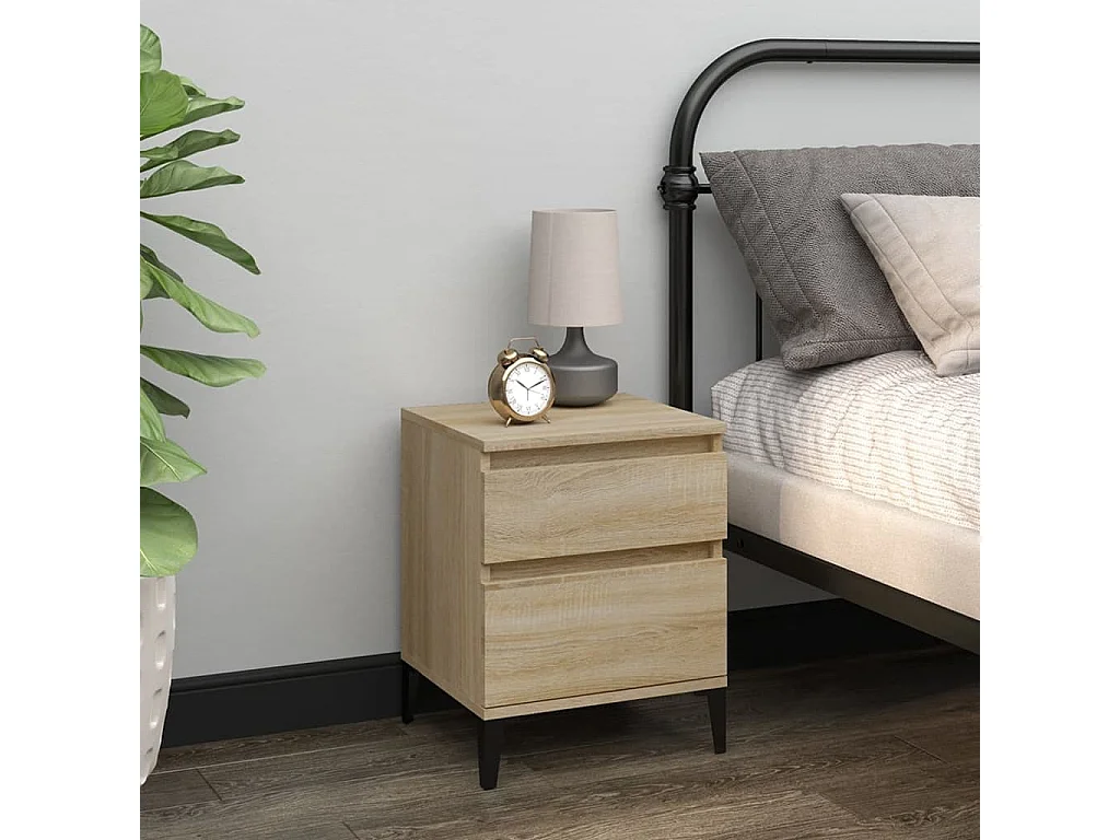 Ramløse  Tables de chevet 2 pcs Chêne sonoma 40x35x50 cm
