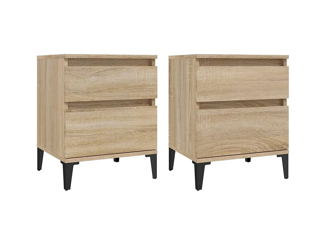 Ramløse  Tables de chevet 2 pcs Chêne sonoma 40x35x50 cm
