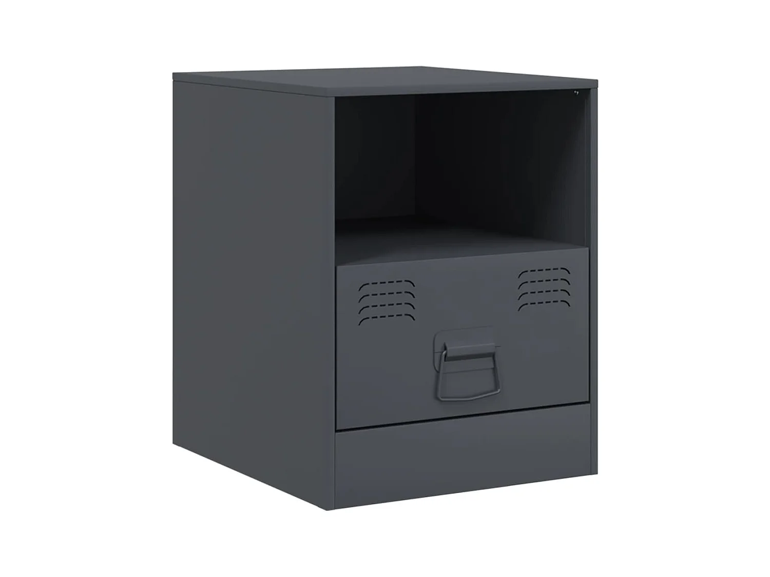 Elthor  Table de chevet anthracite 34,5x39x44 cm acier