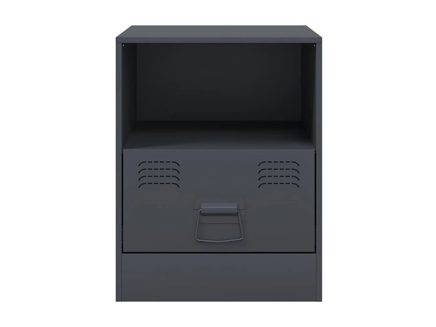 Elthor  Table de chevet anthracite 34,5x39x44 cm acier