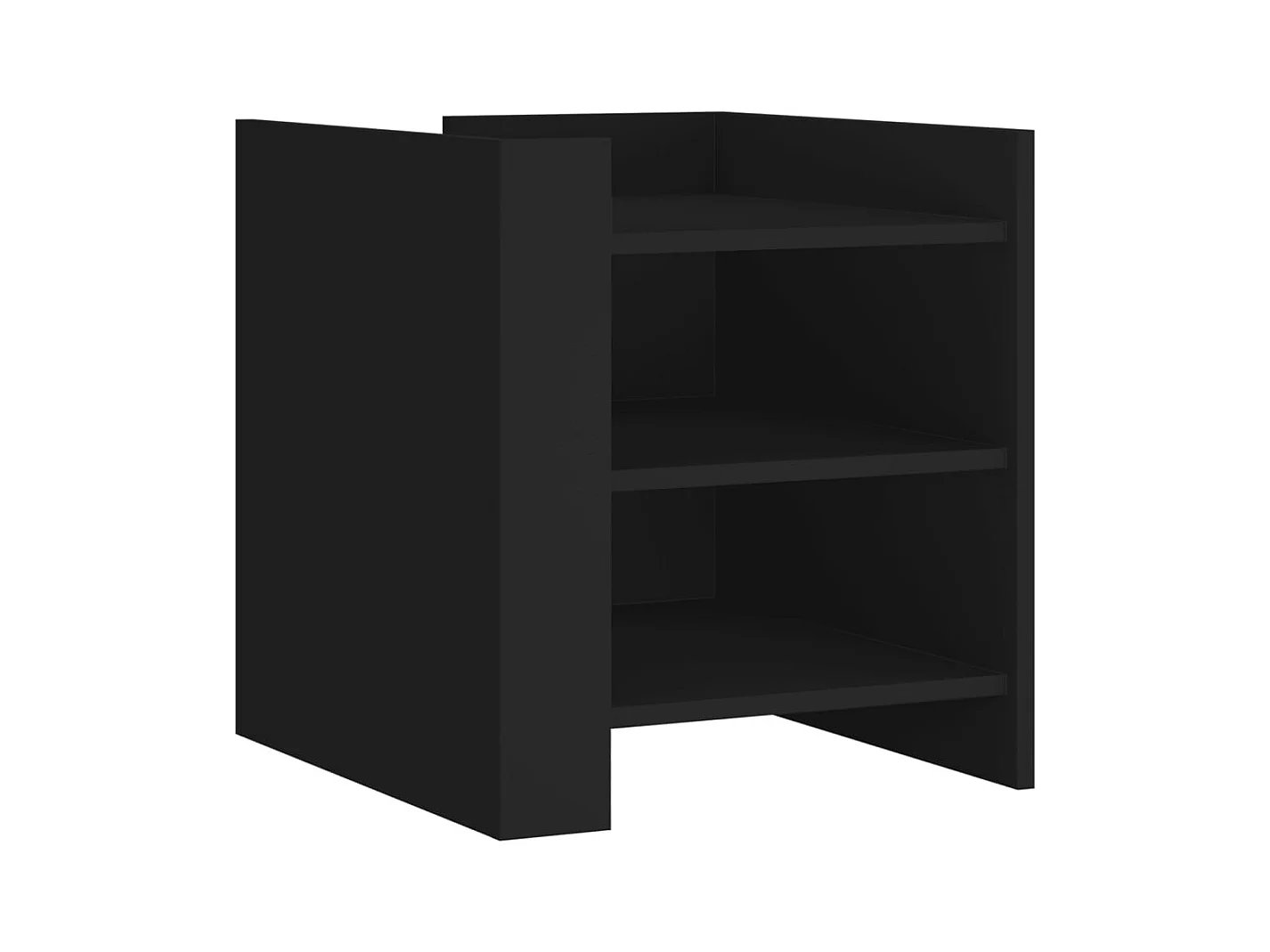 Sophie-Alix  Table de chevet noir 45x50x50 cm bois d’ingénierie
