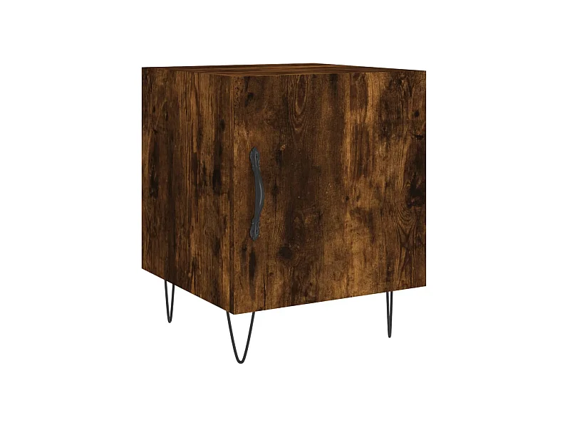 Corning  Table de chevet chêne fumé 40x40x50 cm bois d'ingénierie