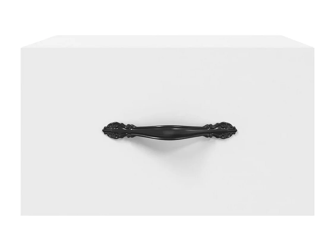 Carbon Hill  Mesitas de noche de pared 2 uds blanco 35x35x20 cm