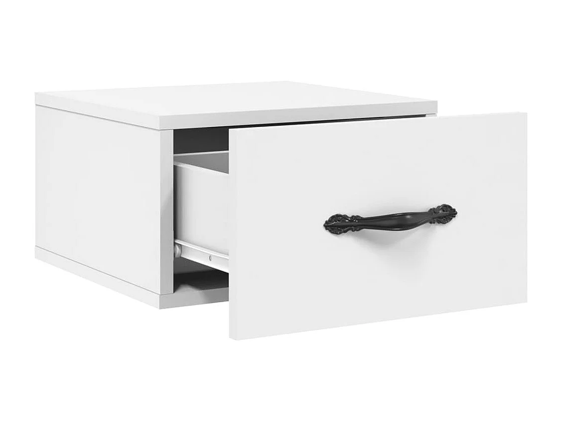 Carbon Hill  Nachtkastjes 2 st wandgemonteerd 35x35x20 cm wit