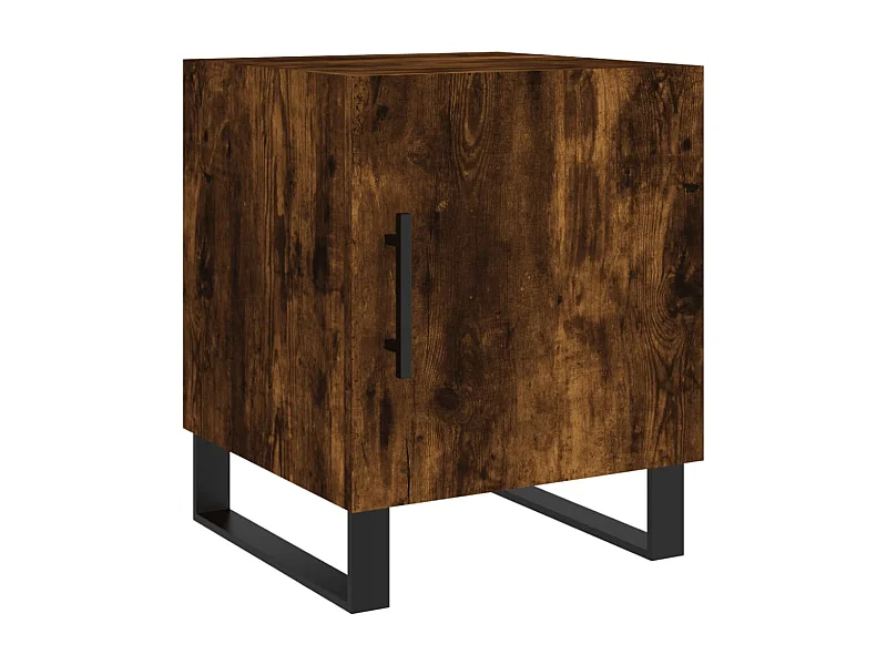 Kuopio  Comodino Rovere Fumo 40x40x50 cm in Legno Multistrato