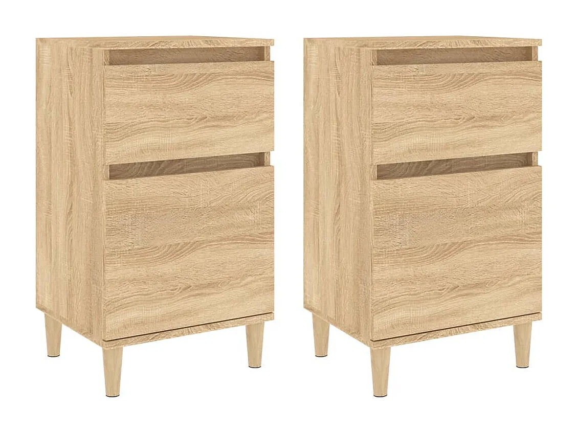 Bellevue  Tables de chevet 2 pcs chêne sonoma 40x35x70 cm