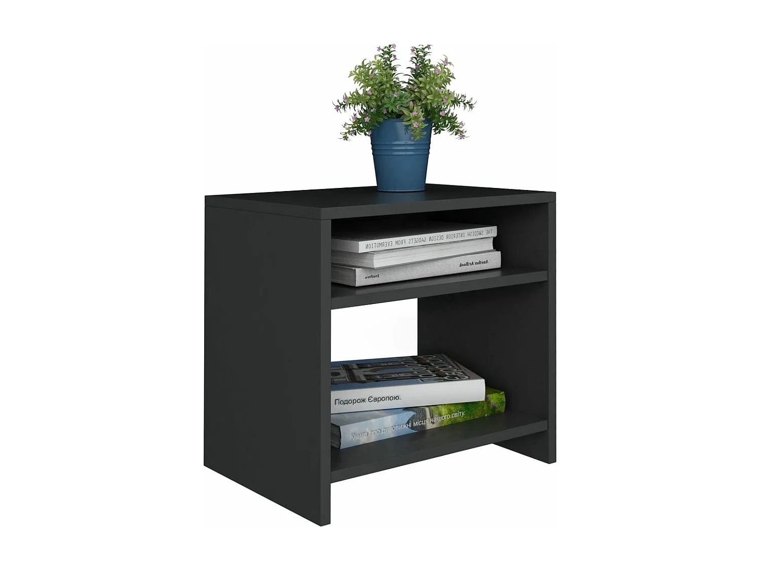 Anelies  Tables de chevet 2 pcs Noir 40x30x40 cm Bois d'ingénierie