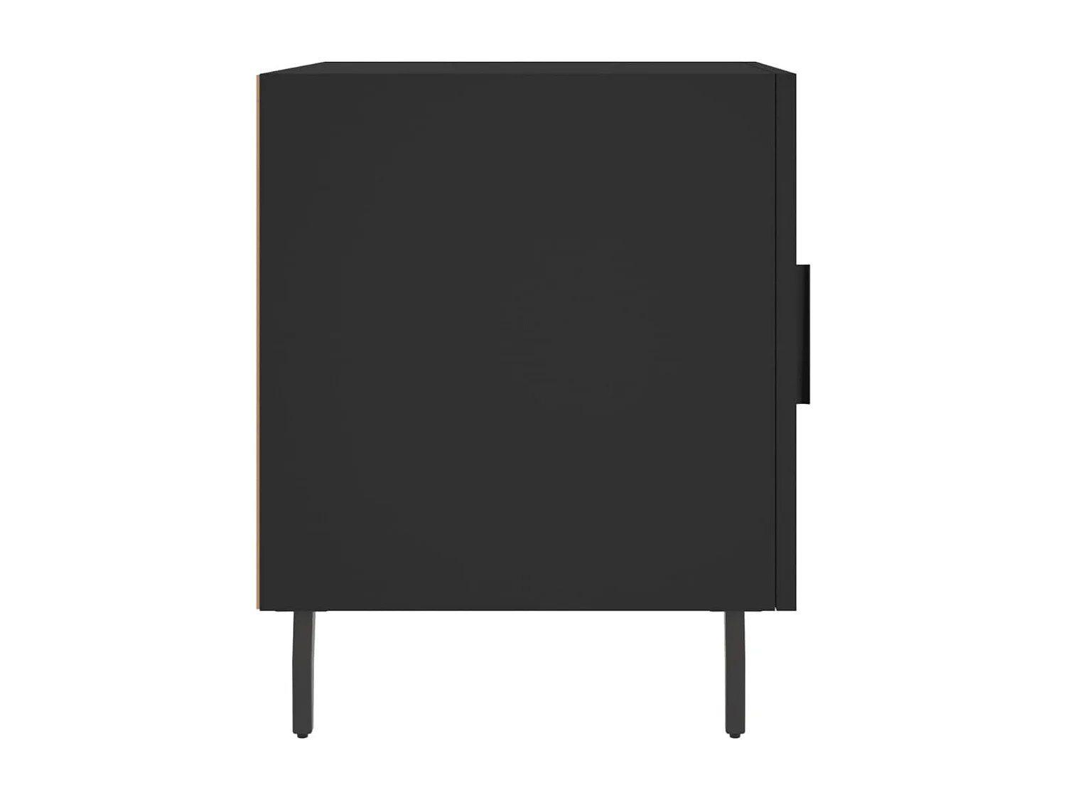 Volda  Mesita de noche madera de ingeniería negro 40x40x50 cm