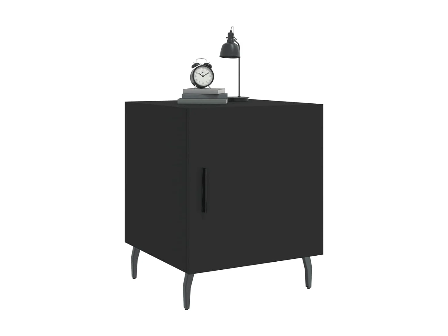 Volda  Table de chevet noir 40x40x50 cm bois d’ingénierie